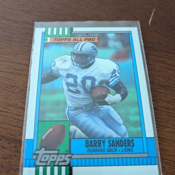 Topps All Pro Barry Sanders Football Card 1990 - Picture 1 of 3
